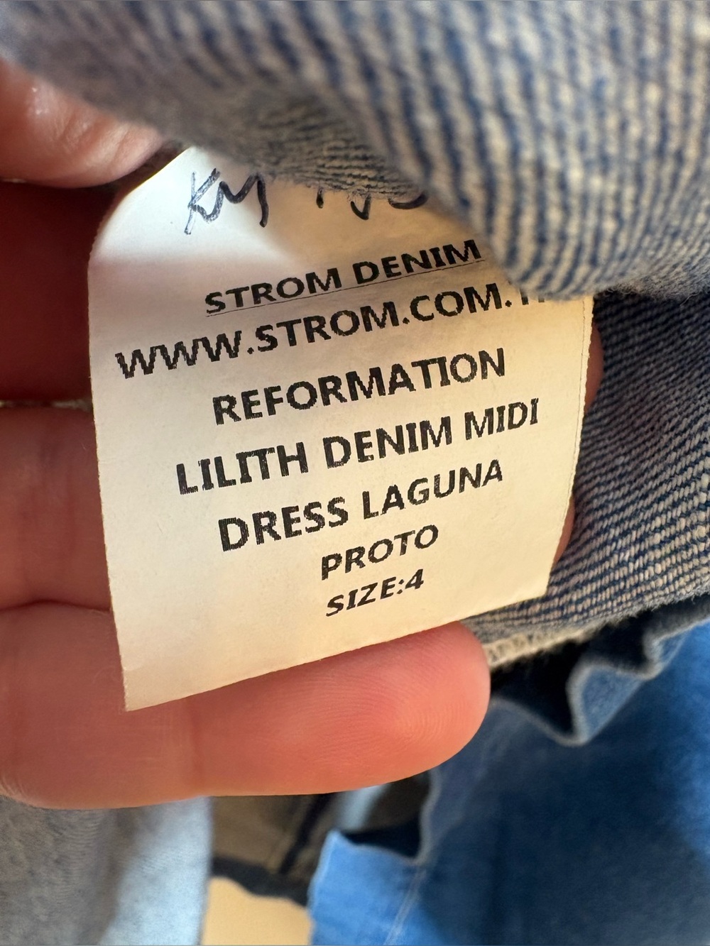 Reformation Lilith Denim Midi-Dress Size 4 - Picture 7 of 7